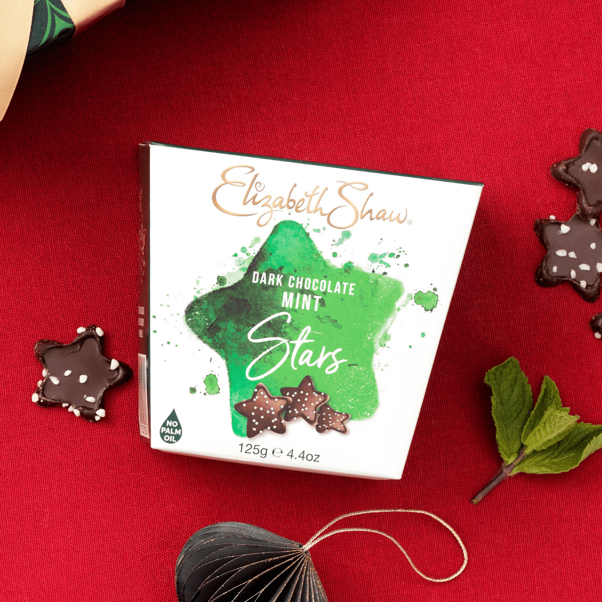 Dark Chocolate Mint Stars Elizabeth Shaw Shop